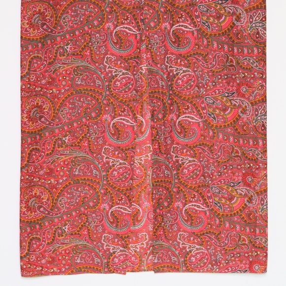MALIA MILLS - Paisley Design Cotton Drawstring Full Maxi Skirt - Women's Small - Picture 3 of 8